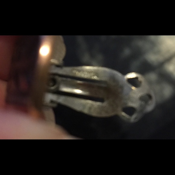 Vintage copper button earrings - Picture 4 of 4